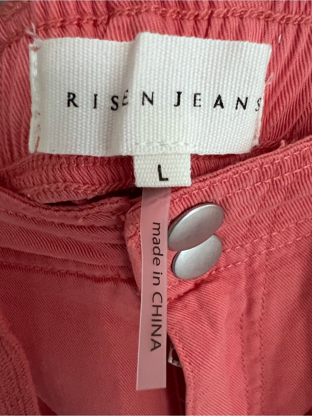 Risen Tencel Relaxed Cargo Pants Dolce Vita Pink Drawstring Size L NWT - Picture 10 of 11